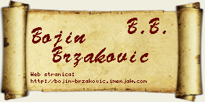 Bojin Brzaković vizit kartica